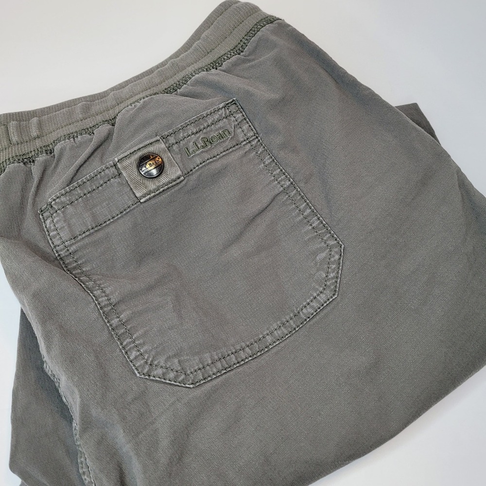 L.L. Bean Jogger Pants Mens Medium M Reg Gray Excellent Elastic Waist 516408